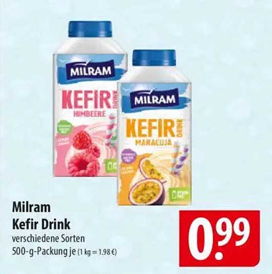 Milram Kefir Drink verschiedene Sorten