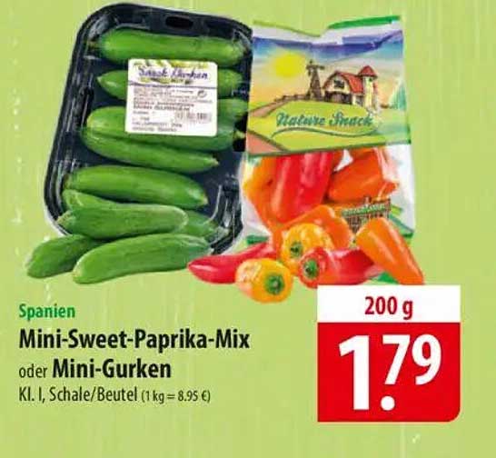 Mini-Sweet-Paprika-Mix oder Mini-Gurken