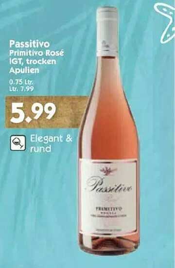 Passitivo Primitivo Rosé IGT, trocken Apulien 0,75 L