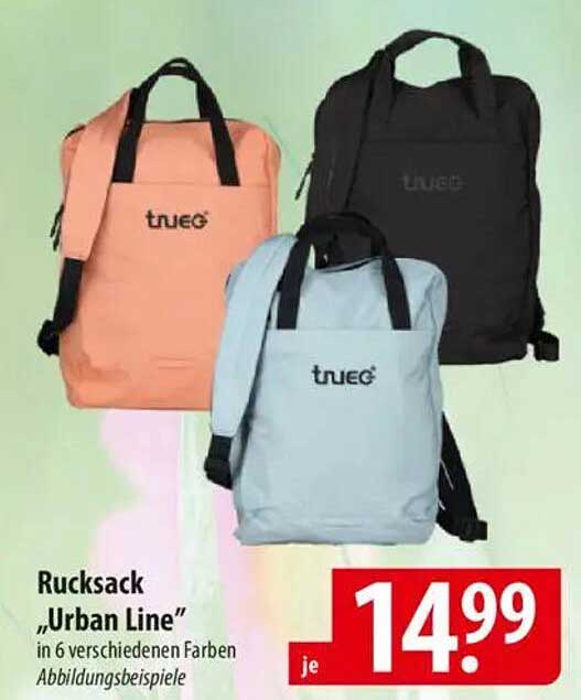 Rucksack „Urban Line“ in 6 verschiedenen Farben