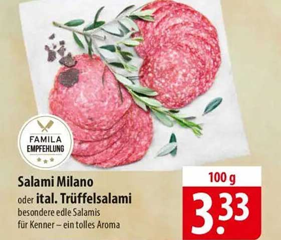 Salami Milano oder ital. Trüffelsalami 100 g