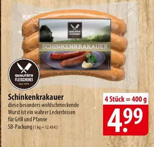 Schinkenkrakauer - Schmackhafte Würstchen für jeden Anlass