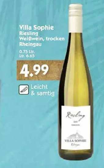 Villa Sophie Riesling Weißwein, trocken Rheingau 0,75 L