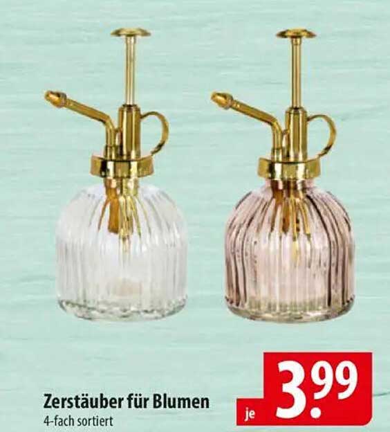 Zerstäuber für Blumen 4-fach sortiert
