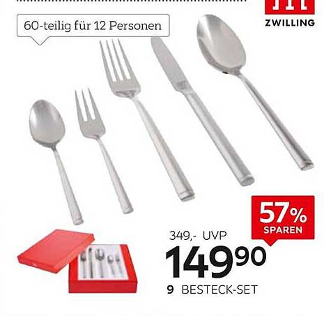 Zwilling Besteckset 60-teilig für 12 Personen