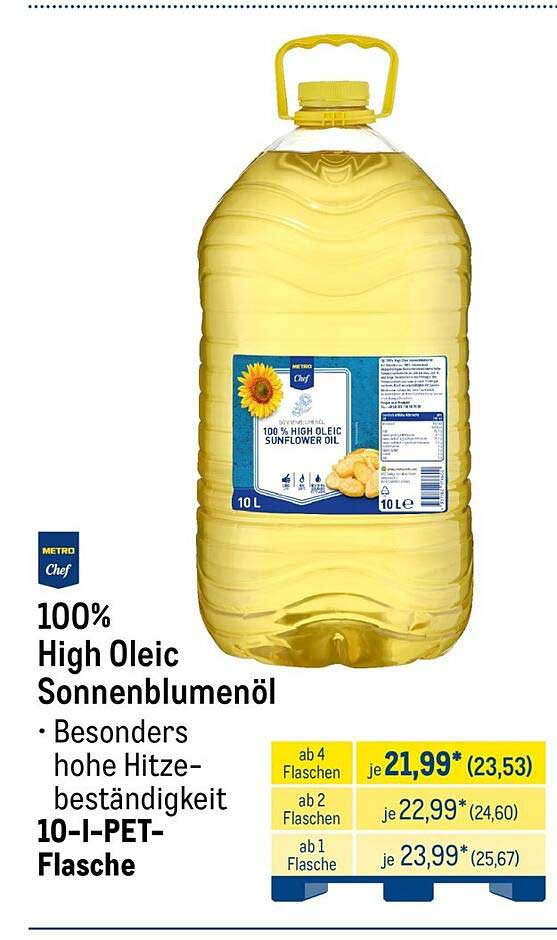 100% High Oleic Sonnenblumenöl