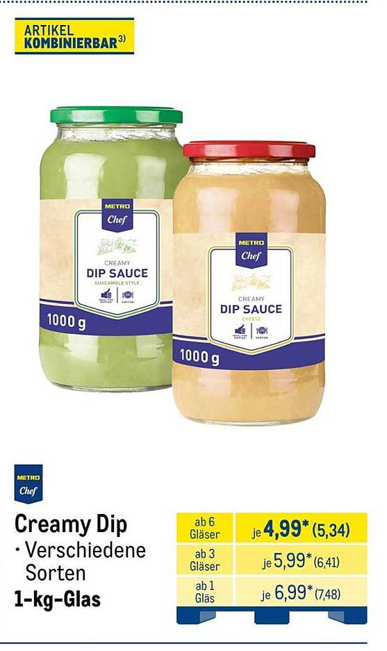 Creamy Dip • Verschiedene Sorten 1-kg-Glas