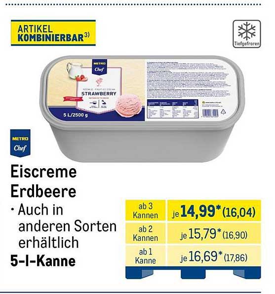 Eiscreme Erdbeere