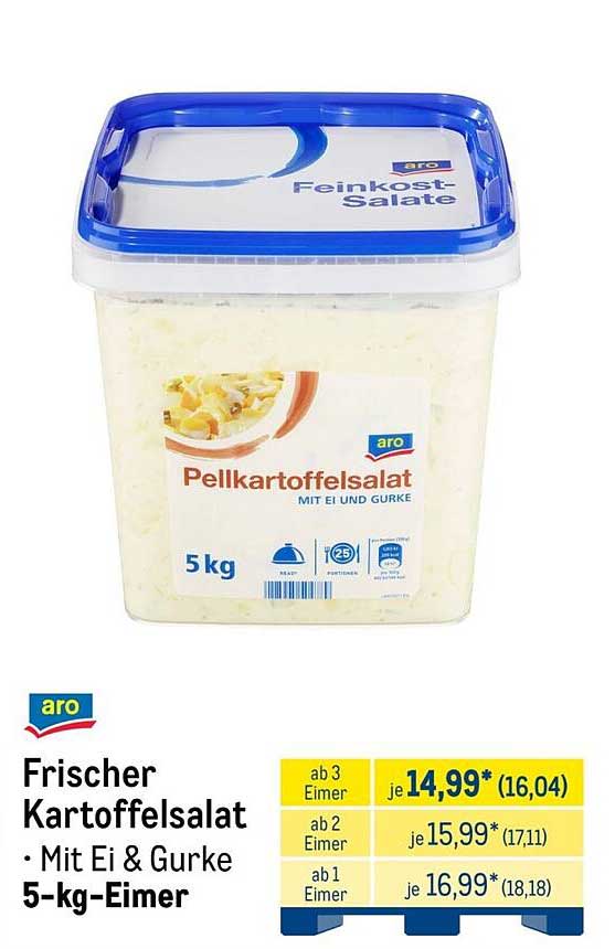 Frischer Kartoffelsalat • Mit Ei & Gurke 5-kg-Eimer
