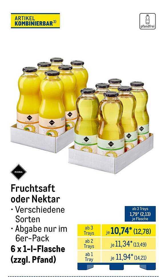 Fruchtsaft oder Nektar