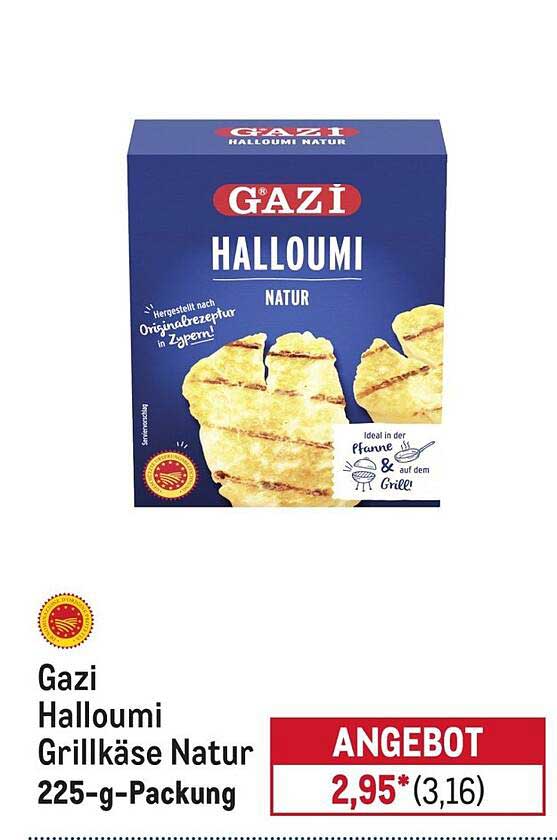 Gazi Halloumi Grillkäse Natur 225-g-Packung