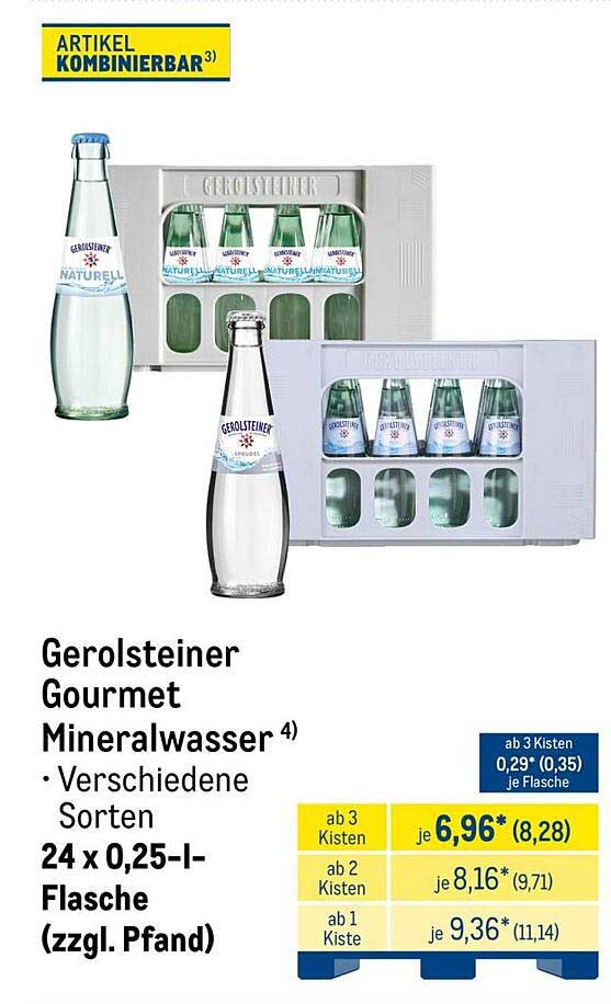 Gerolsteiner Gourmet Mineralwasser