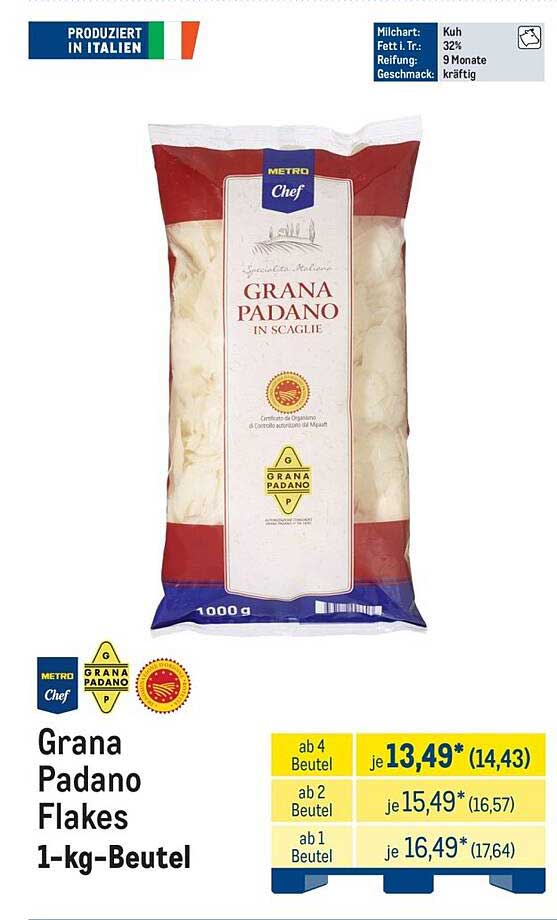 Grana Padano Flakes 1-kg-Beutel