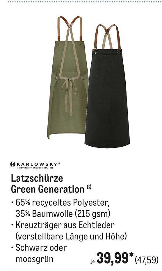 Latzschürze Green Generation 6)