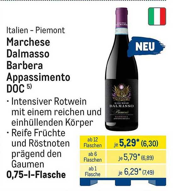Marchese Dalmaso Barbera Appassimento DOC