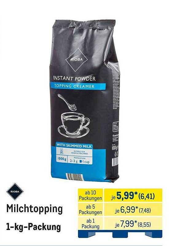 Milchtopping 1-kg-Packung