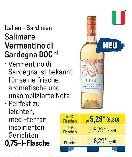 Salimare Vermentino di Sardegna DOC 5)