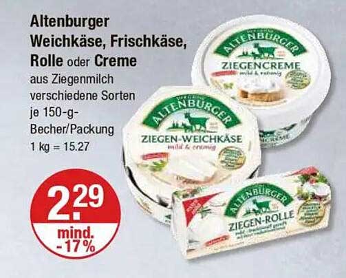 Altenburger Weichkäse, Frischkäse, Rolle oder Creme
