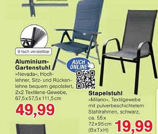Aluminium-Gartenstuhl »Nevada«
