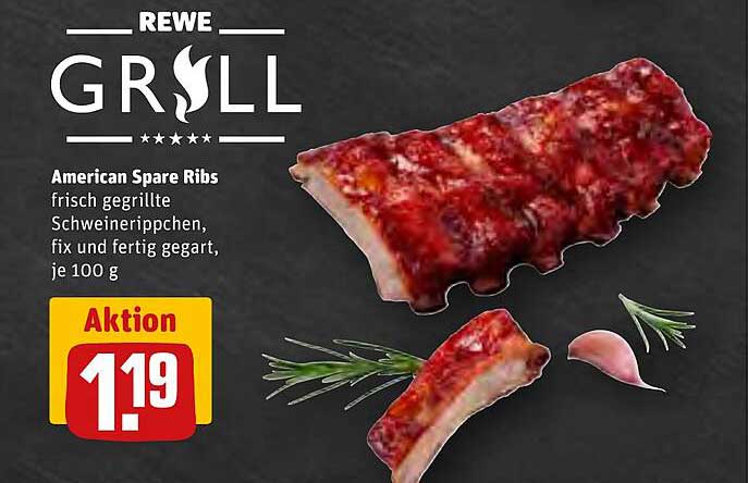 American Spare Ribs - frisch gegrillte Schweinerippchen