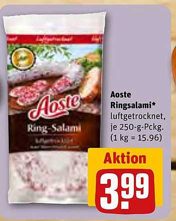 Aoste Ringsalami luftgetrocknet, je 250-g-Pckg.