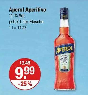 Aperol Aperitivo 0,7-Liter-Flasche - Jetzt zugreifen!
