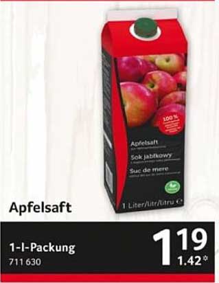 Apfelsaft 1-Liter-Packung
