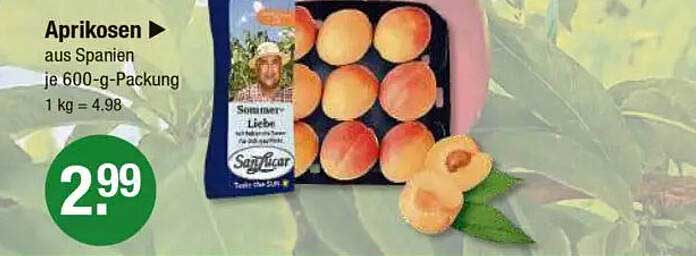 Aprikosen aus Spanien je 600-g-Packung