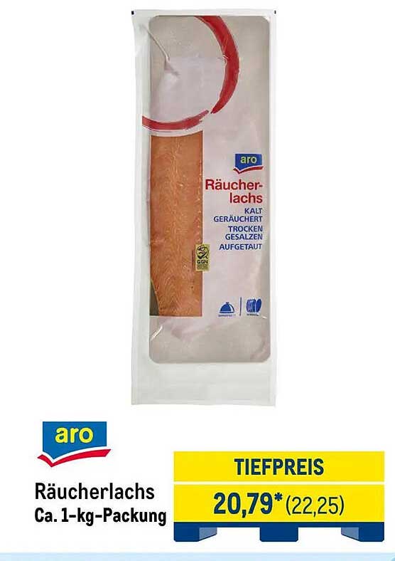 aro Räucherlachs Ca. 1-kg-Packung