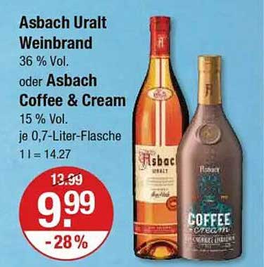 Asbach Uralt Weinbrand oder Asbach Coffee & Cream