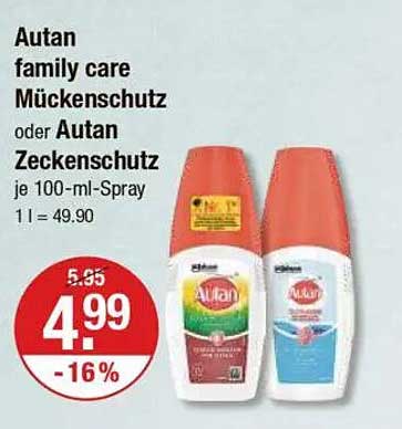 Autan family care Mückenschutz oder Autan Zeckenschutz je 100-ml-Spray