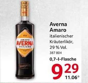 Averna Amaro - Italienischer Kräuterlikör, 29 % Vol.
