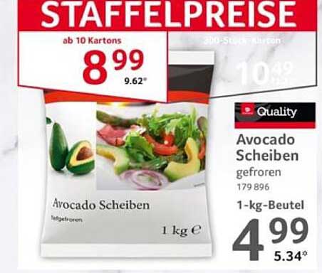 Avocado Scheiben gefroren 1-kg-Beutel
