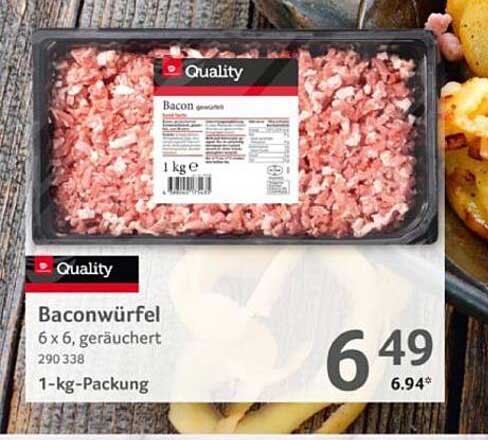 Baconwürfel, 1 kg-Packung, geräuchert