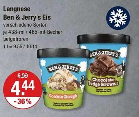 Ben & Jerry's Eis verschiedene Sorten 465-ml-Becher