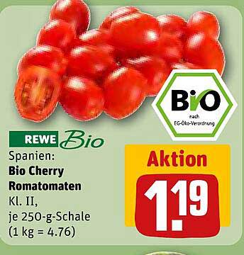 Bio Cherry Tomaten Kl. II, je 250-g-Schale