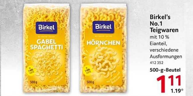 Birkel's No.1 Teigwaren - Gabel Spaghetti und Hörnchen