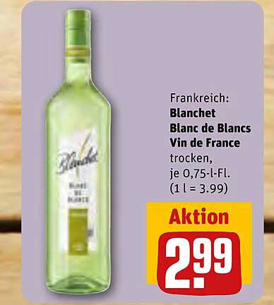 Blanchet Blanc de Blancs Vin de France trocken, je 0,75-l-Fl.