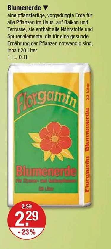 Blumenerde von Florgamin, 20 Liter
