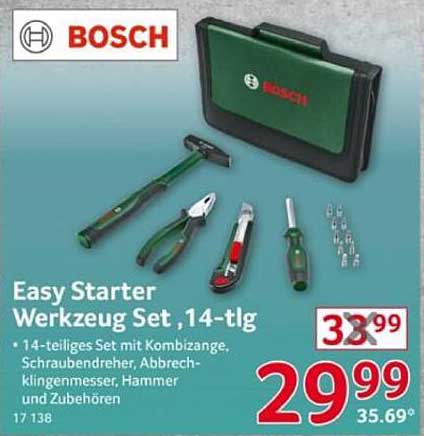 BOSCH Easy Starter Werkzeug Set, 14-tlg.