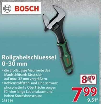 Bosch Rollgabelschlüssel 0-30 mm