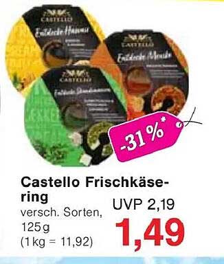 Castello Frischkäse-Ring - verschiedene Sorten, 125 g