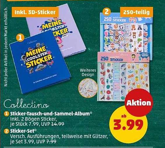 Collectino Sticker-Tausch- und Sammel-Album inkl. 2 Bögen Sticker