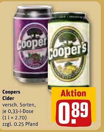 Coopers Cider - Verschiedene Sorten in der 0,33 l Dose