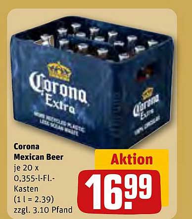 Corona Mexican Beer 20 x 0,355-l-Flaschen Kästen