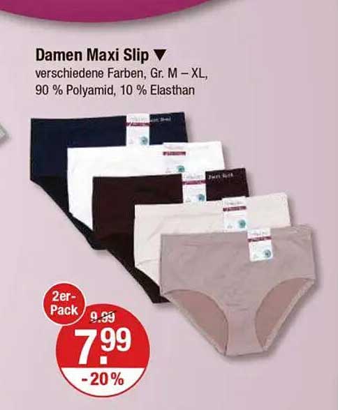 Damen Maxi Slip - 2er-Pack