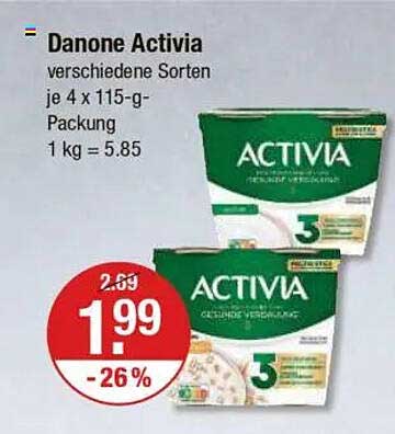 Danone Activia verschiedene Sorten je 4 x 115-g-Packung