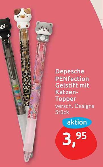Depesche PENfection Gelstift mit Katzen-Topper