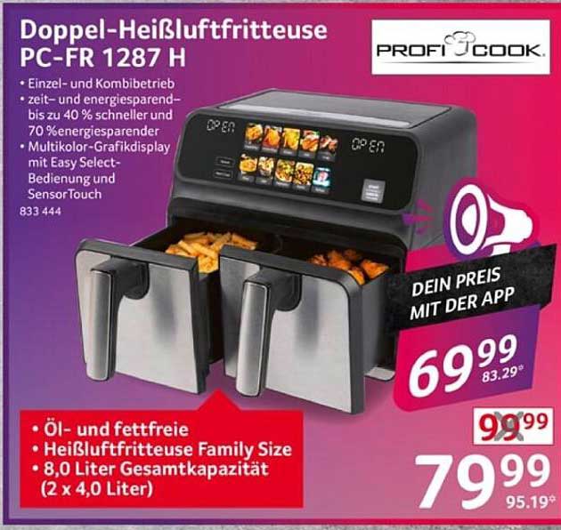 Doppel-Heißluftfritteuse PC-FR 1287 H