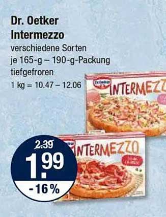 Dr. Oetker Intermezzo verschiedene Sorten